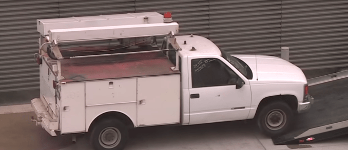 Chase truck from side